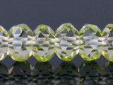 8mm Apple Green CZ Faceted Rondelles, 40 Count