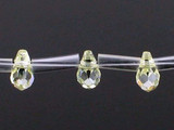 5x3mm Apple Green CZ Faceted Briolettes, 30 Count
