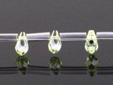 7x5mm Apple Green CZ Faceted Briolettes, 25 Count