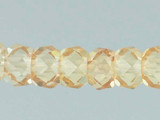 8mm Champagne CZ Faceted Rondelles, 40 Count