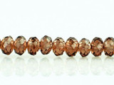 78 Count 4mm Brown Cz Faceted Rondelles