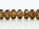 6mm Brown CZ Faceted Rondelles, 53 Count