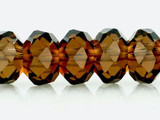 8mm Brown CZ Faceted Rondelles, 40 Count