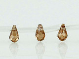 5x3mm Brown CZ Faceted Briolettes, 30 Count