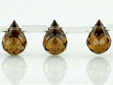 7x5mm Brown CZ Faceted Briolettes, 25 Count