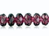 53 Count 6mm Smoky Purple Cz Faceted Rondelles
