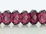 8mm Smoky Purple CZ Faceted Rondelles, 40 Count