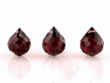 9x7mm Smoky Purple CZ Faceted Briolettes, 3 Count