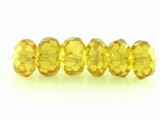 6 Count 8mm Citrine Cz Faceted Rondelles