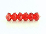 8mm Orange CZ Faceted Rondelles, 6 Count