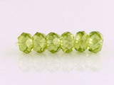 6 Count 8mm Peridot CZ Faceted Rondelles