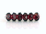 8mm Smoky Purple CZ Faceted Rondelles, 6 Count 