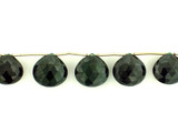 9 Count 13-17mm  Green Cz Faceted Pear
