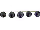 13-18mm Blue CZ Faceted Pear, 9 Count