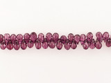 46 Count 5-7mm Plum Cubic Zirconia Faceted Briolettes