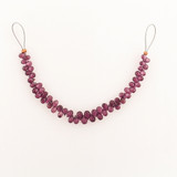 53 Count 4-6mm Plum Cubic Zirconia Faceted Briolettes
