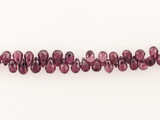 53 Count 4-6mm Plum Cubic Zirconia Faceted Briolettes