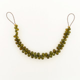 53 Count 4-6mm Olive Green Cubic Zirconia Faceted Briolettes