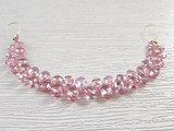 Graduated Pink Cubic Zirconia Long Faceted Pears, 38 Count