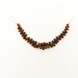 Graduated Brown Cubic Zirconia Faceted Briolettes, 49 Count