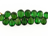 8-10mm Green Cubic Zirconia Faceted Long Pears, 14 Count