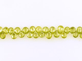 42 Count 6mm Light Green Cubic Zirconia Faceted Long Pears