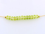 13 Count 6mm Peridot Cubic Zirconia Faceted Rondelles