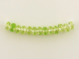 6mm Apple Green Cubic Zirconia Faceted Rondelles, 13 Count