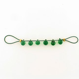 7x5mm Emerald Green Cubic Zirconia  Faceted Briolettes, 6 Count