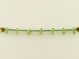 5x3mm Apple Green Cubic Zirconia  Faceted Briolettes, 7 Count