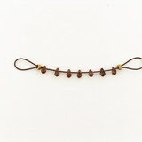 5x3mm Brown Cubic Zirconia Faceted Briolettes, 7 Count