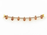 5x3mm Brown Cubic Zirconia Faceted Briolettes, 7 Count