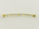 7 Count 5x3mm Canary Yellow Cubic Zirconia  Faceted Briolettes