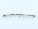 7 Count 5x3mm Peridot Cubic Zirconia  Faceted Briolettes