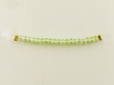 4mm Apple Green Cubic Zirconia Faceted Rondelles, 19 Count