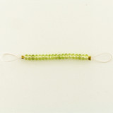 19 Count 4mm Peridot Cubic Zirconia Faceted Rondelles