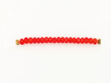 4mm Orange Cubic Zirconia Faceted Rondelles, 19 Count
