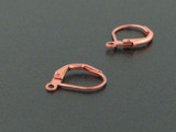 Antiqued Copper Leverback Earrings With Open Ring - 1 Pair