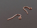 Antiqued Copper Ear Wire With Loop - 1 Pair (Closeout)