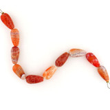 Fire Agate Polished Drops, 10 Count