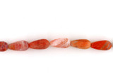 Fire Agate Polished Drops, 10 Count