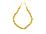 60 Count 3mm Yellow CZ Faceted Rondelles