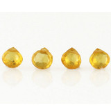 6 Count 5x5mm Yellow CZ Faceted Pears