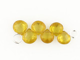 6 Count 5x5mm Yellow CZ Faceted Pears