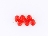 6x4mm Orange CZ Briolettes, 6 Count