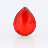 17x12mm Orange CZ Faceted Pear, 1 Count