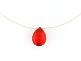 17x12mm Orange CZ Faceted Pear, 1 Count