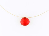 Orange CZ Faceted Pear