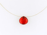 17x17mm Orange CZ Faceted Pear, 1 Count