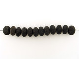 12 Count 25mm Grey Lava Rock Rondelles
